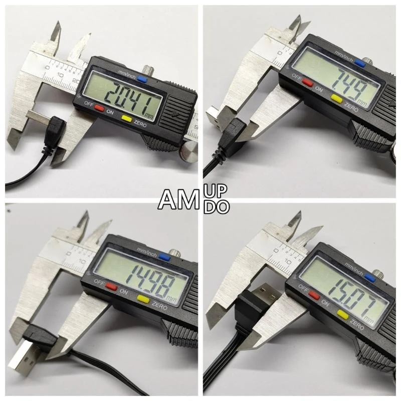 Línea datos planos USB 2.0 Cable extensión 90 grados/Cabeza recta Hombre a mujer