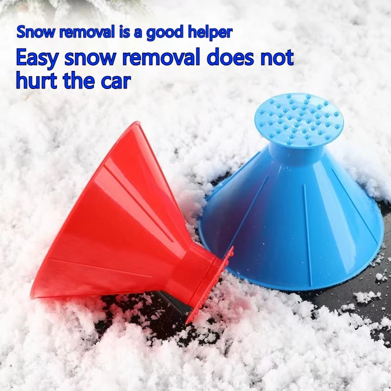 Car Snow Scraper Lce Scraper Magical Car Snow Scraper Portable Cone-Shaped Multifunctional Snow Remover Wiper