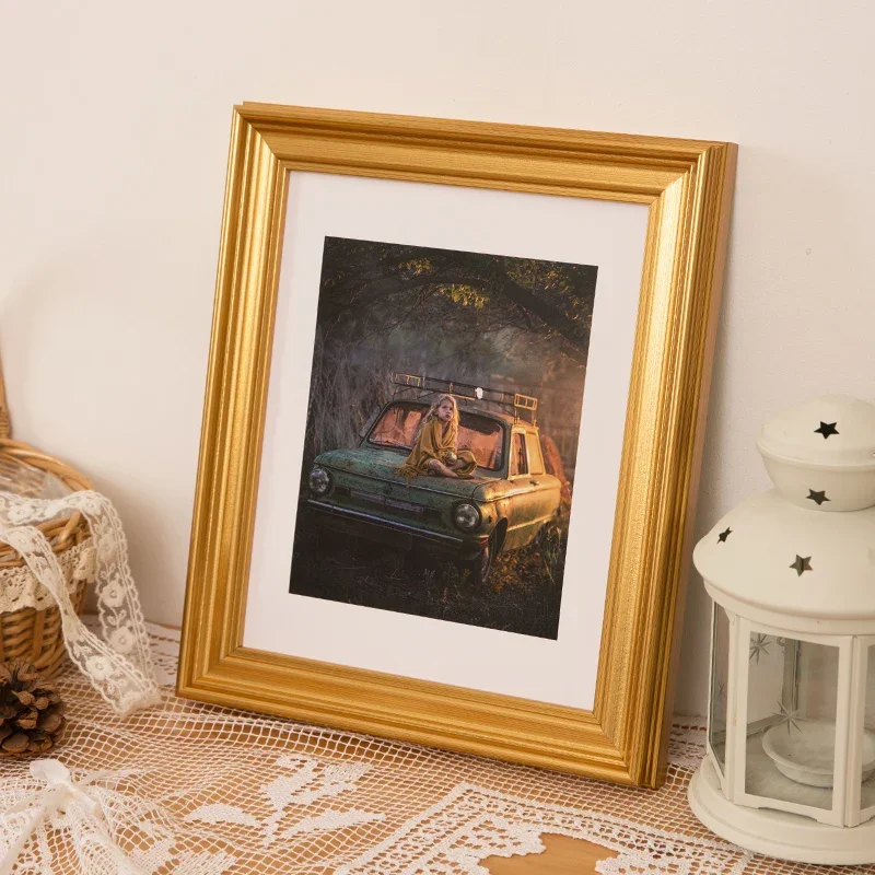 

Vintage Photo Frame Shadow Box Wedding Photo Frame Creative Canvas Holder Photocards Portaretratos Marcos De Foto Decoration