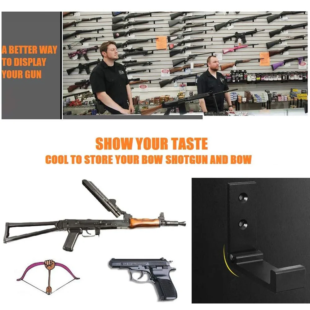 2 قطعة بندقية قابلة للطي بندقية رف بندقية جدار جبل الشماعات بندقية بندقية رف شاشة بندقية بندقية التخزين المنظم بندقية السنانير
