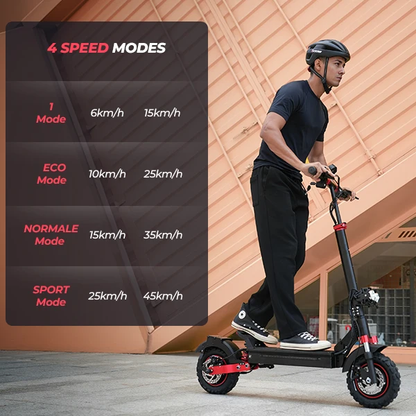 IScooter IX5S Elektroroller 1000W Motor E-Scooter 48V15AH Hochleistungs-Lithiumbatterie, Vordere und Hintere Ölscheibenbremsen + Elektronische Bremsen, Höchstgeschwindigkeit 45 km/h, Maximale Reichweite 65 km, 11 Zoll Offroad-Reifen, Brandneu Original – Detail 3