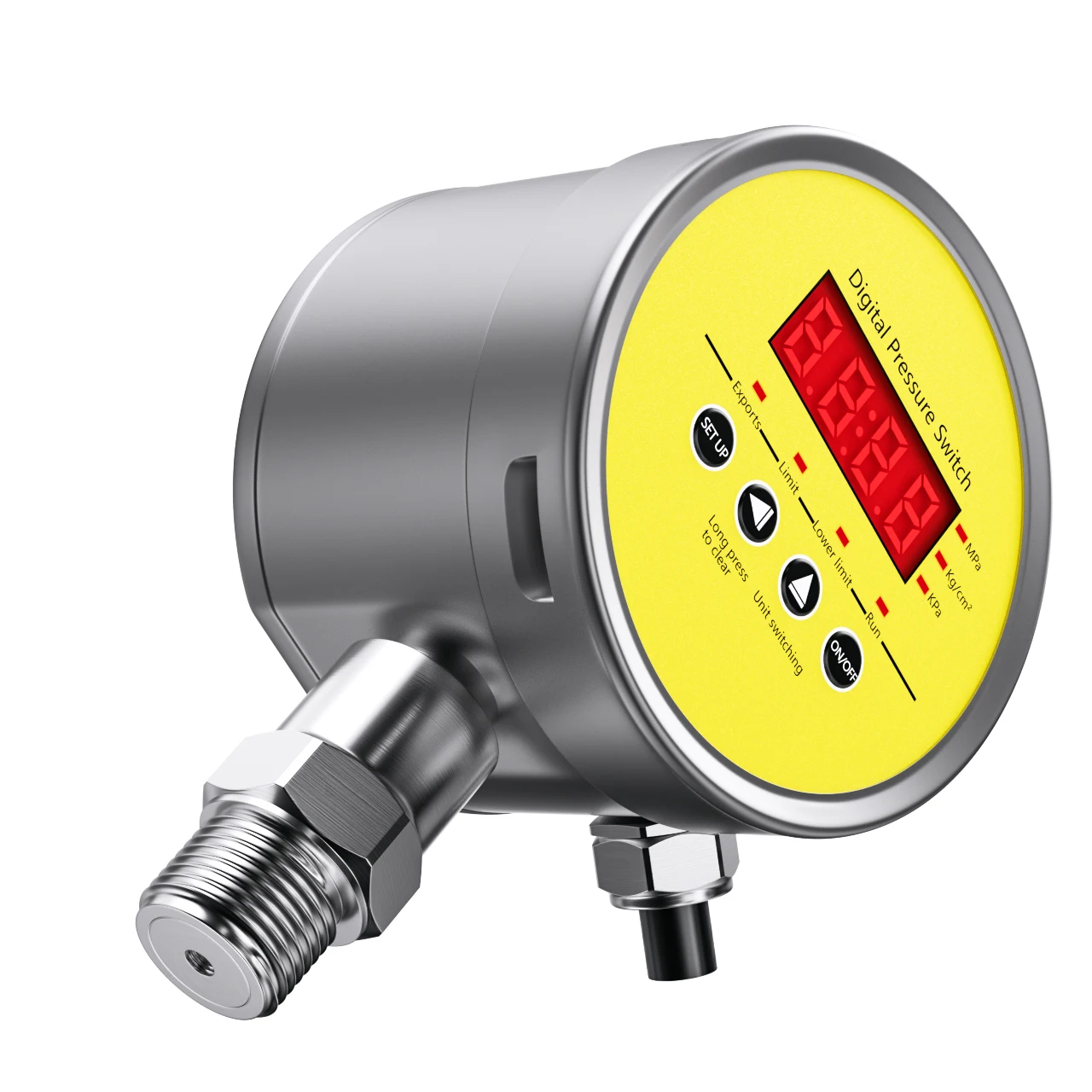 

Digital Pressure Controller -0.1-60Mpa 0-1.6Mpa 0-2.5Mpa Pressure Switch 0.5% 100mm Dial M20*1.5 Electric Contact Pressure Gauge