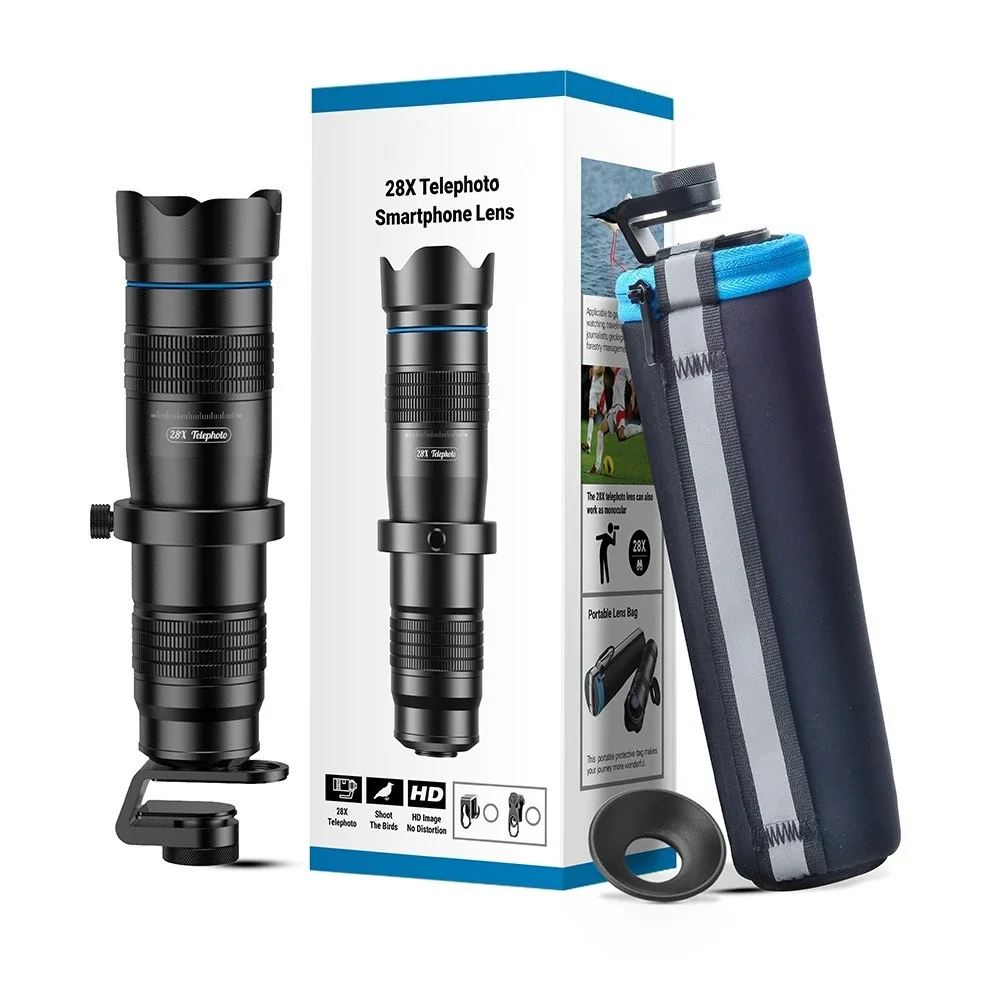 عدسة المقربة للهاتف المحمول 28x مناسبة لعدسة المقربة المقربة Apple 12PRO vivo Xiaomi 13 Huawei 9 OPPO