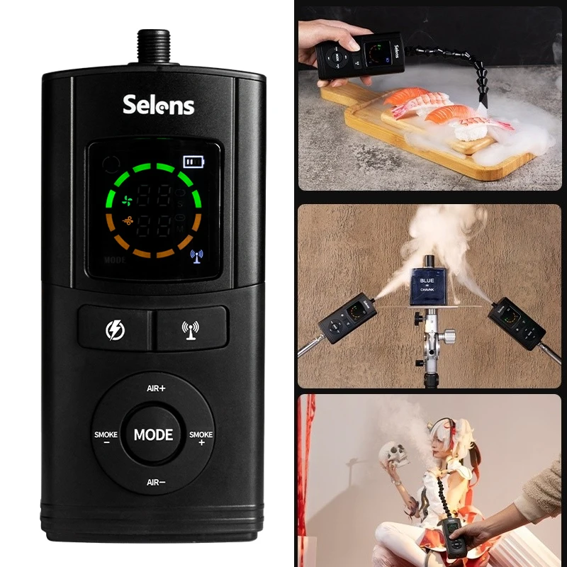 Selens 10W Portable Fog Machine Dry ice Smoke Effect Powerful Photography Smoke Machine for Film Productions Indoor Shooting