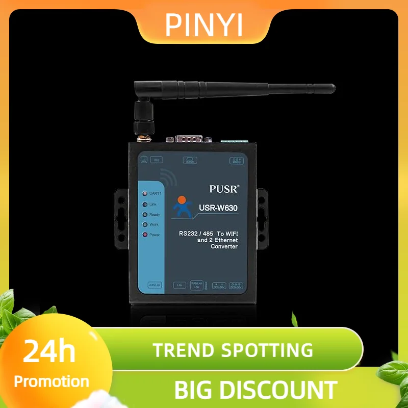 promotion-industrial-2-ports-serial-rs232-rs485-to-wifi-converter-supports-modbus-rtu-to-tcp-usr-w630