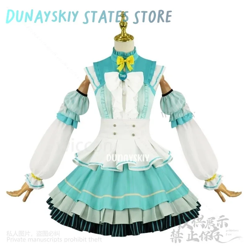 

8@Game Project Sekai Colorful Stage cosplay Mikuuu Anime Costume New Green Dress Lolita Wigs For Halloween Christmas COS