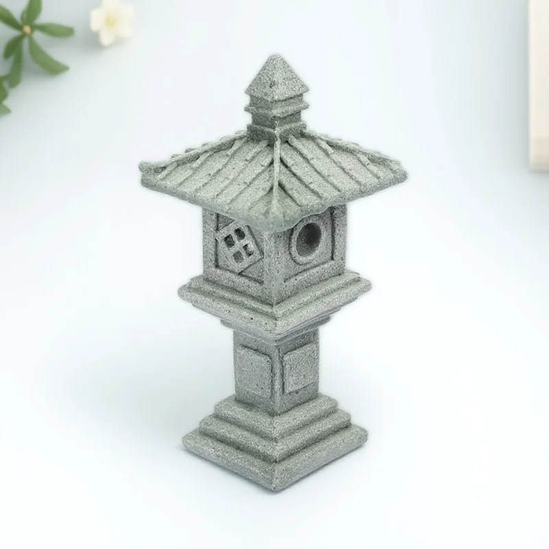 

1pc Simulated Landscape Chang Tower Bonsai Stone Craft Zen Ornament For Micro Garden Decor Home Desktop Decoration Accessory