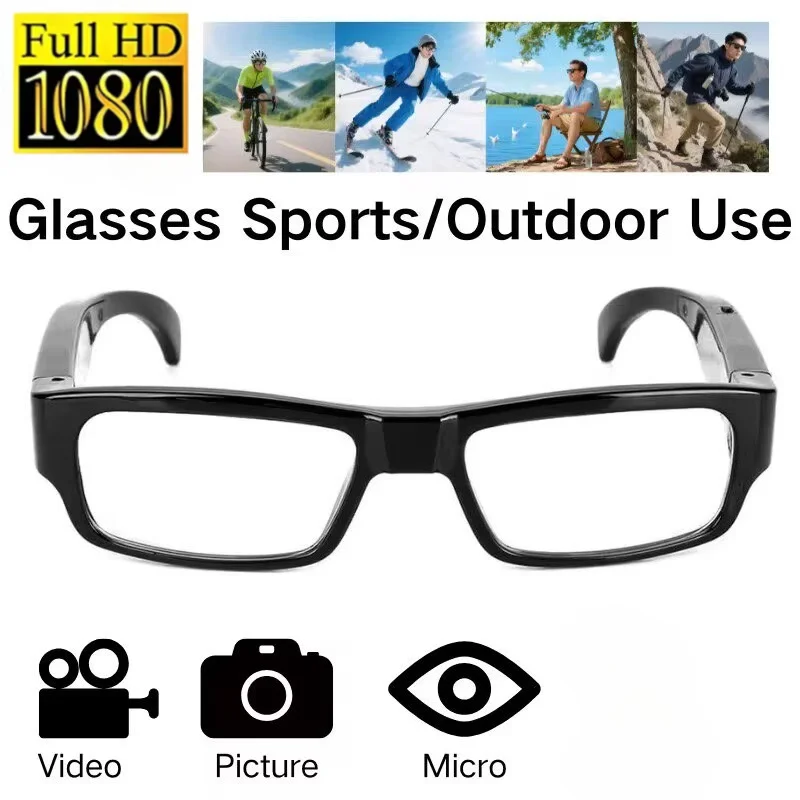 Kamera-Brille für Sport und Action 1080P HD Videoaufnahme und Fotoaufnahme für Radfahren und Outdoor-Aktivitäten Action-Kamerabrille