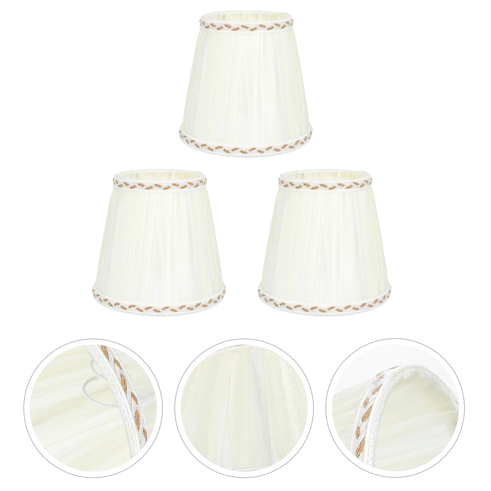 

3Pcs Cloth Art Lampshades Modern Lamp Cover Decor Bubble Clip Light Shell for Home Wall Floor Ceiling Lamps Lamp Cover