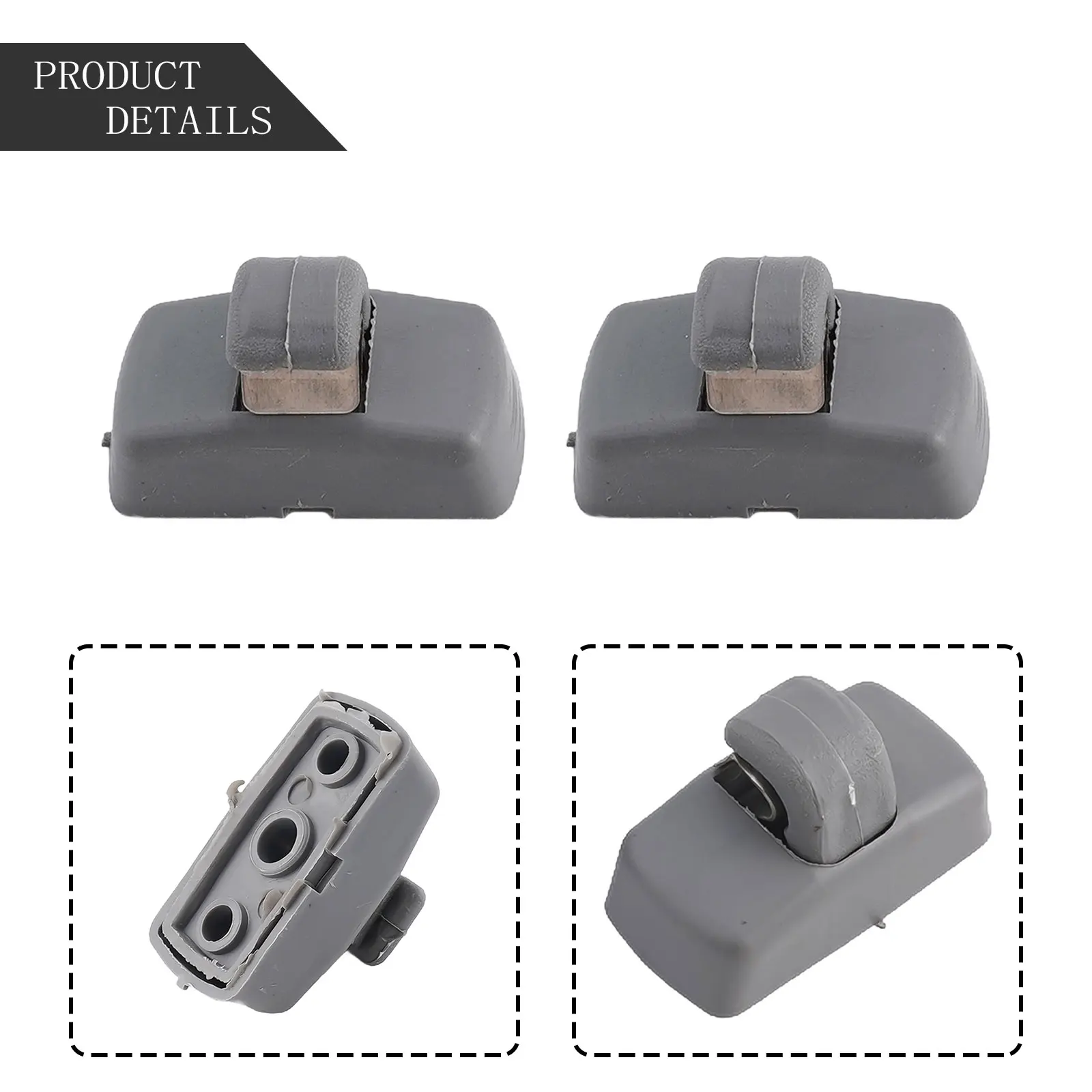 Skoda Sun Visor Clips Front Sun Visor Hook Clips Stylish Gray Color Anti-wear And Anti-corrosion Direct Replacement