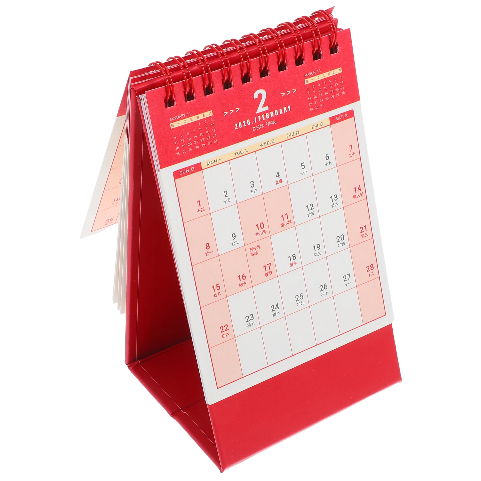 

2026 Desk Calendar Minimalist Planner Small Calendars Cute Accessories Daily Mini Notepad Portable Standing School Desktop