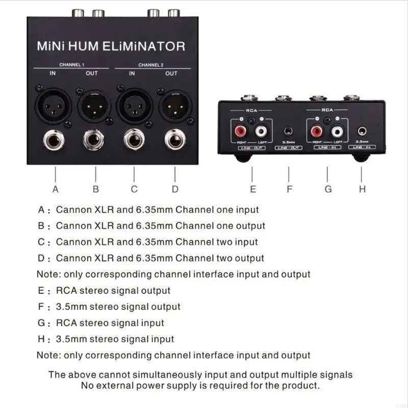 

D5BB Hum Eliminators Box Noise Canceller Achieve Clear and No Distortions Sound