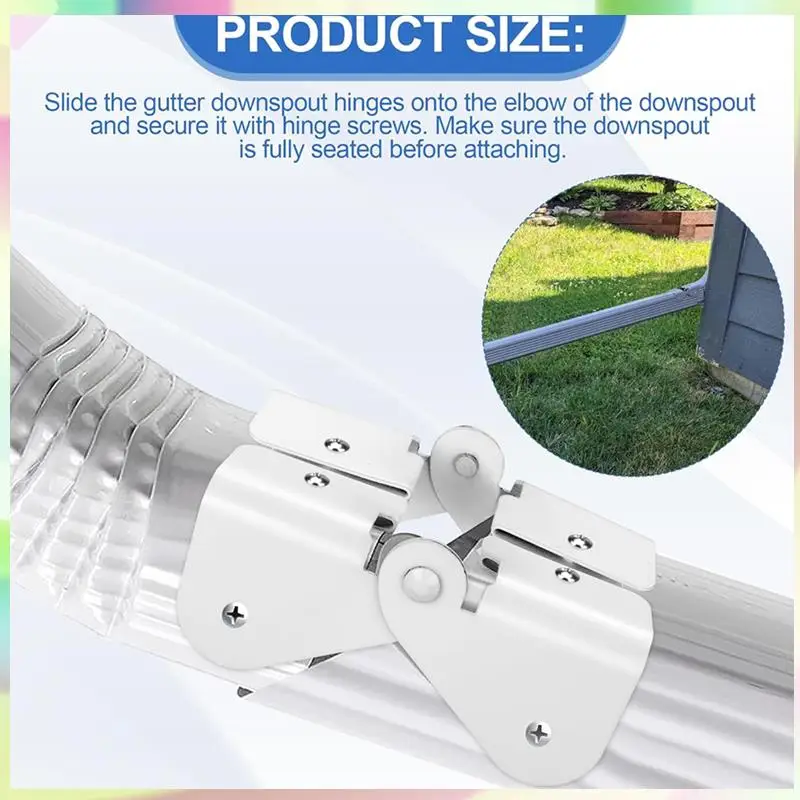 

B23B 8 Pack Gutter Downspout Extensions Gutter Hinges Downspout Extension For Rectangle Or Square Downspout