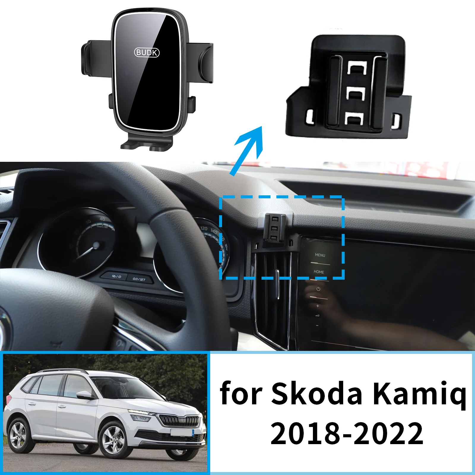 

​​fit for Skoda Kamiq 2018~2022 Navigation Phone Holder Mount Customized Car accessoires