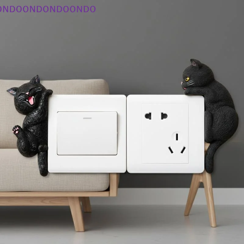 

Creative Feline Wall Sticker for Switch Decoration, Ideal for Living Area and Bedroom