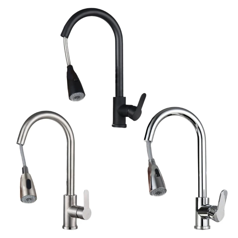 Stylish Kitchen Tap with Pull Out Feature Water Saving Faucet for Convenience