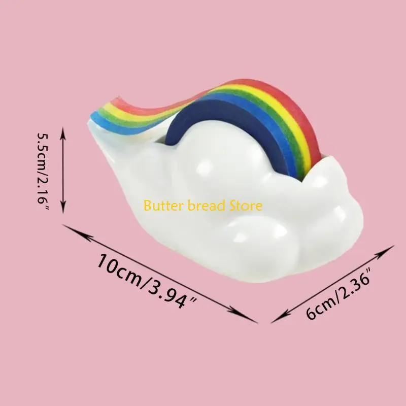 W89C Dispenser Dispenser Decorative Tape Rainbow for Art DIY Craft Scrapbook Journal