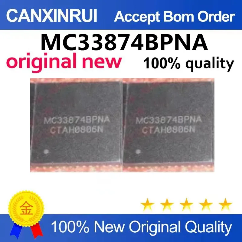 (5-100piezas)MC33874BPNA PQFN-24 Power Switch IC - Distribution 4X3MOHM QUAD