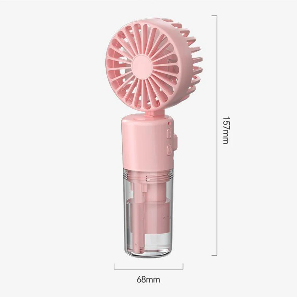 Portable Handheld Fan Mini Humidifier Fan Mist Cooler Cooling Spray Humidifier Fan Neck Desk Fan 4 Speed Adjustable Fan