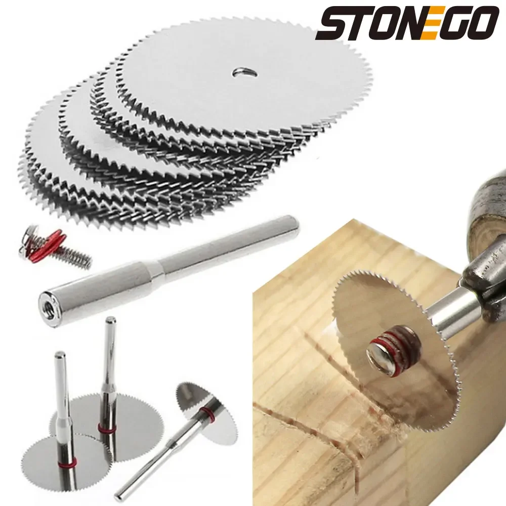 6Pcs Stainless Steel Cutting Disc Set 16 18 22 25 32mm Metal Slice Wheel for Rotary Tool Mandrel Saw Blade