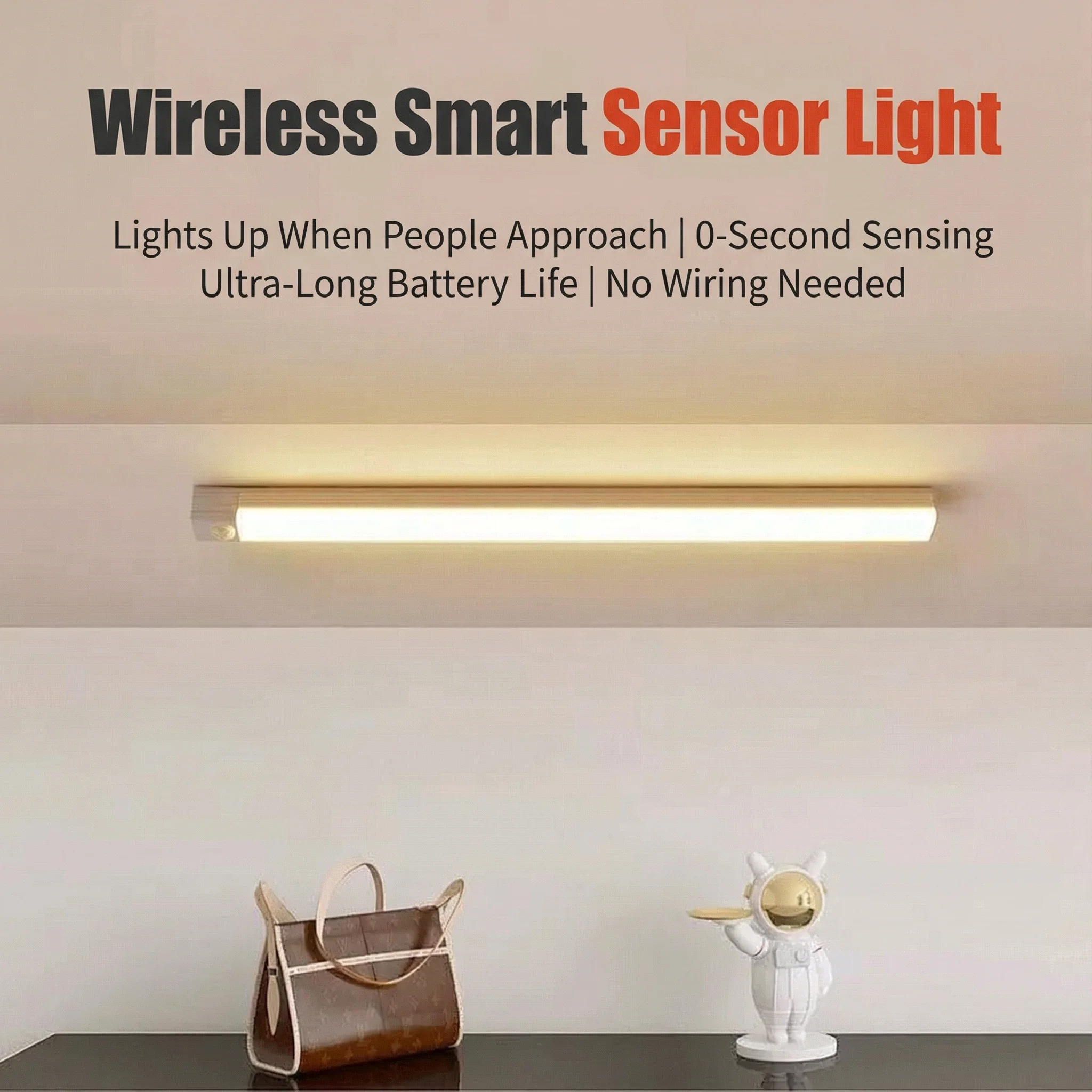 A Practical & Thoughtful Valentine‘s Gift: 4-Size Sensor Night Light, 3-Color Glow, USB/Magnetic, No-Drill for Bedside & Hallway