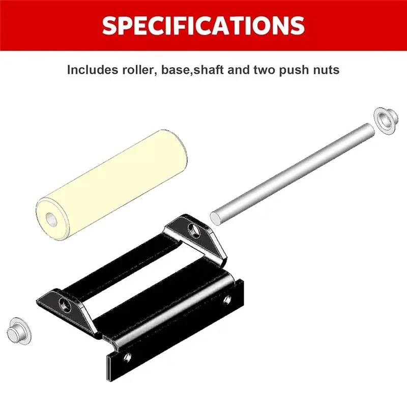 A65P-RV Slide Out Roller Kit J-36 For Lippert RV Slides Nylon Roller,Solid Steel Plate 276288 (2 Pack)