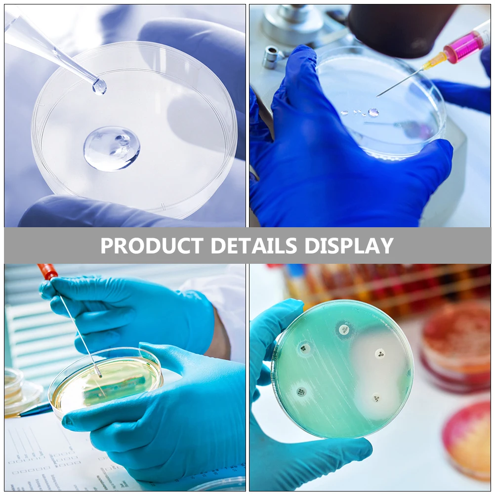 

10pcs Clear Petri Dish Science Laboratory Cell Plate With Lid For Chemistry Experiments Transparent Plastic Dishes Plate For Lab