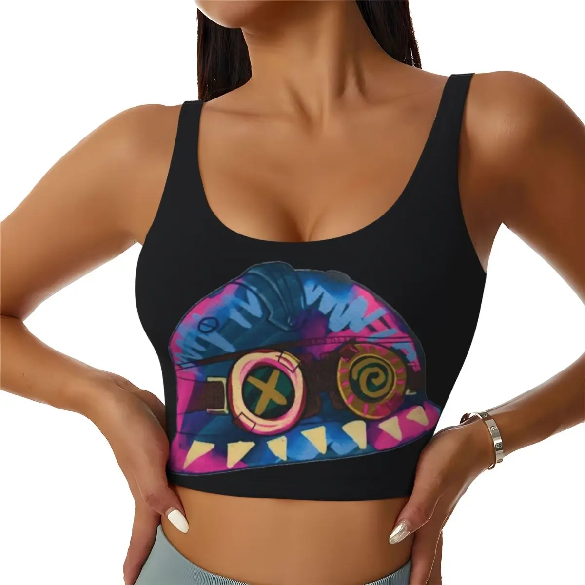 

Custom Isha Hat Women Sports Bras High Impact Vest Gym Workout Yoga Crop Tank Tops