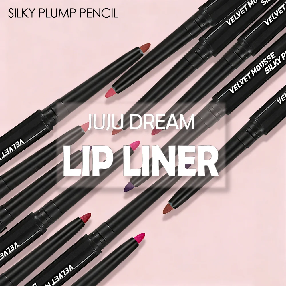 Lápiz Delineador de labios mate resistente al agua, tinte de contorno rojo, lápiz labial de larga duración, taza antiadherente, maquillaje de labios hidratante, 5 colores