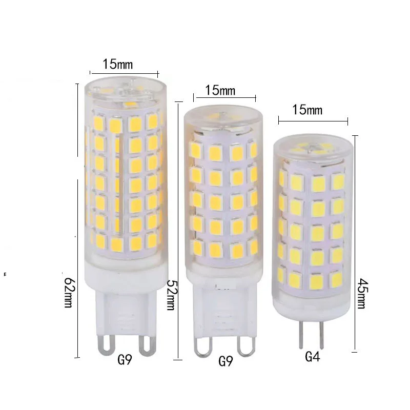 

1pc LED Bulb G4 G9 Mini 2835 Corn Light Lamp 5w 9w No flicker AC85-265V CCT 3000K Natural White 4000k 6000k Ceilling Fan Wall