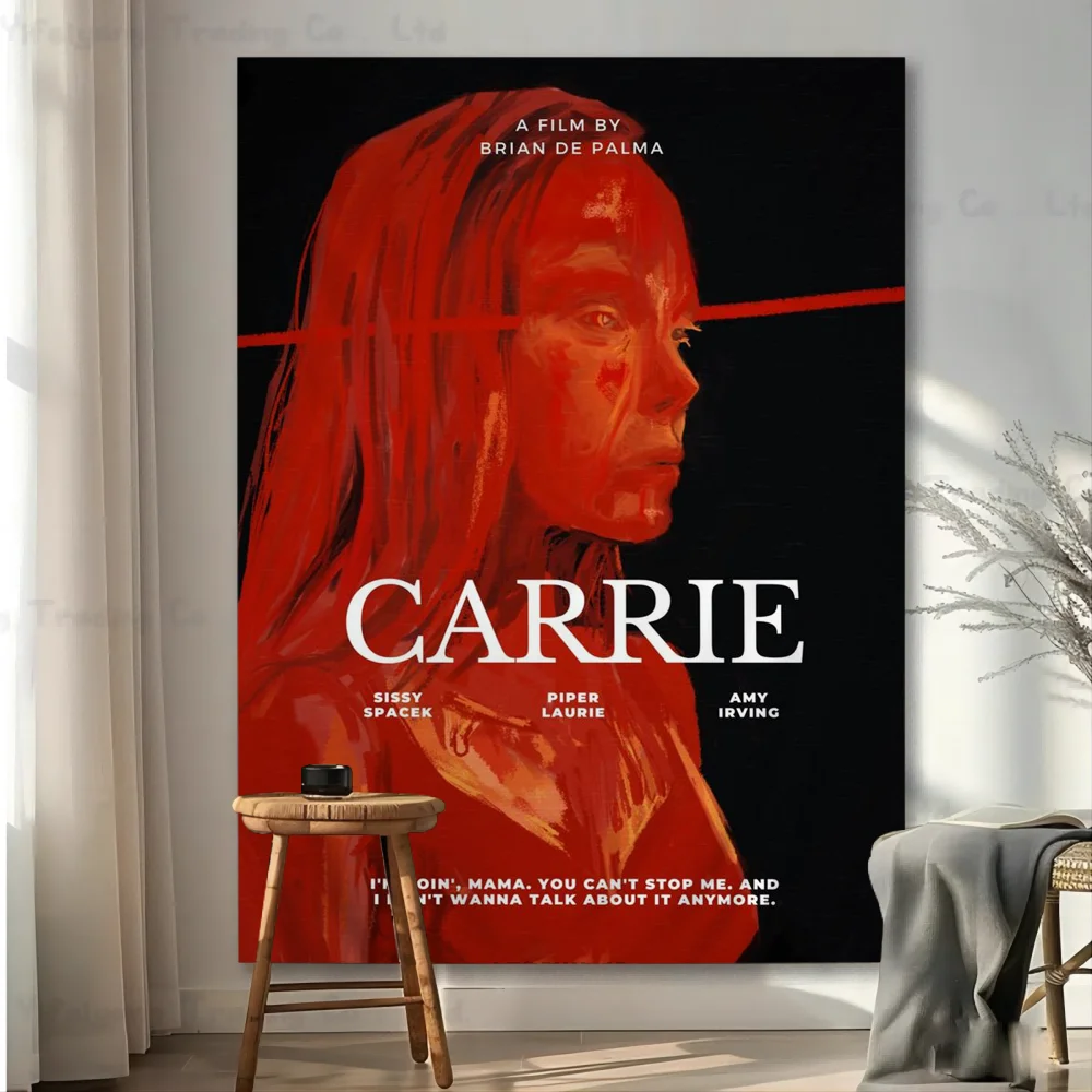 

Classic 70s Horror Movie Carrie Anime Tapestry Hippie Flower Wall Carpets Dorm Decor Wall Hanging Home Decor