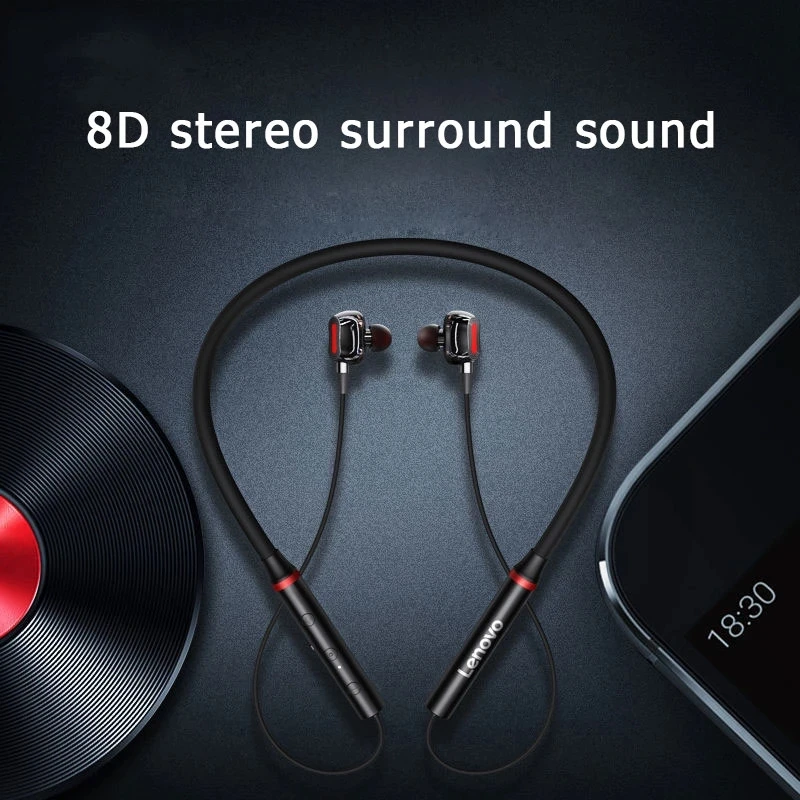 Lenovo  HE05pro wireless Bluetooth earphone IPX5 waterproof microphone to eliminate noise. Sports neck with magnetic earline