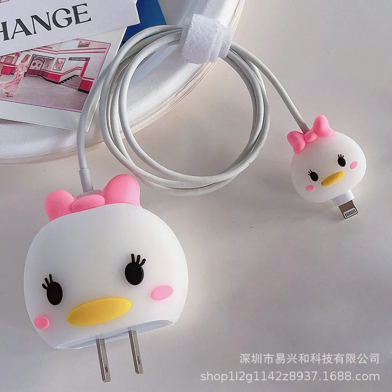 Miniso Hello Kitty Fast Charging Head Protective Cover Charger Decoration Kuromi Melody Cinnamoroll Children Women Accessories