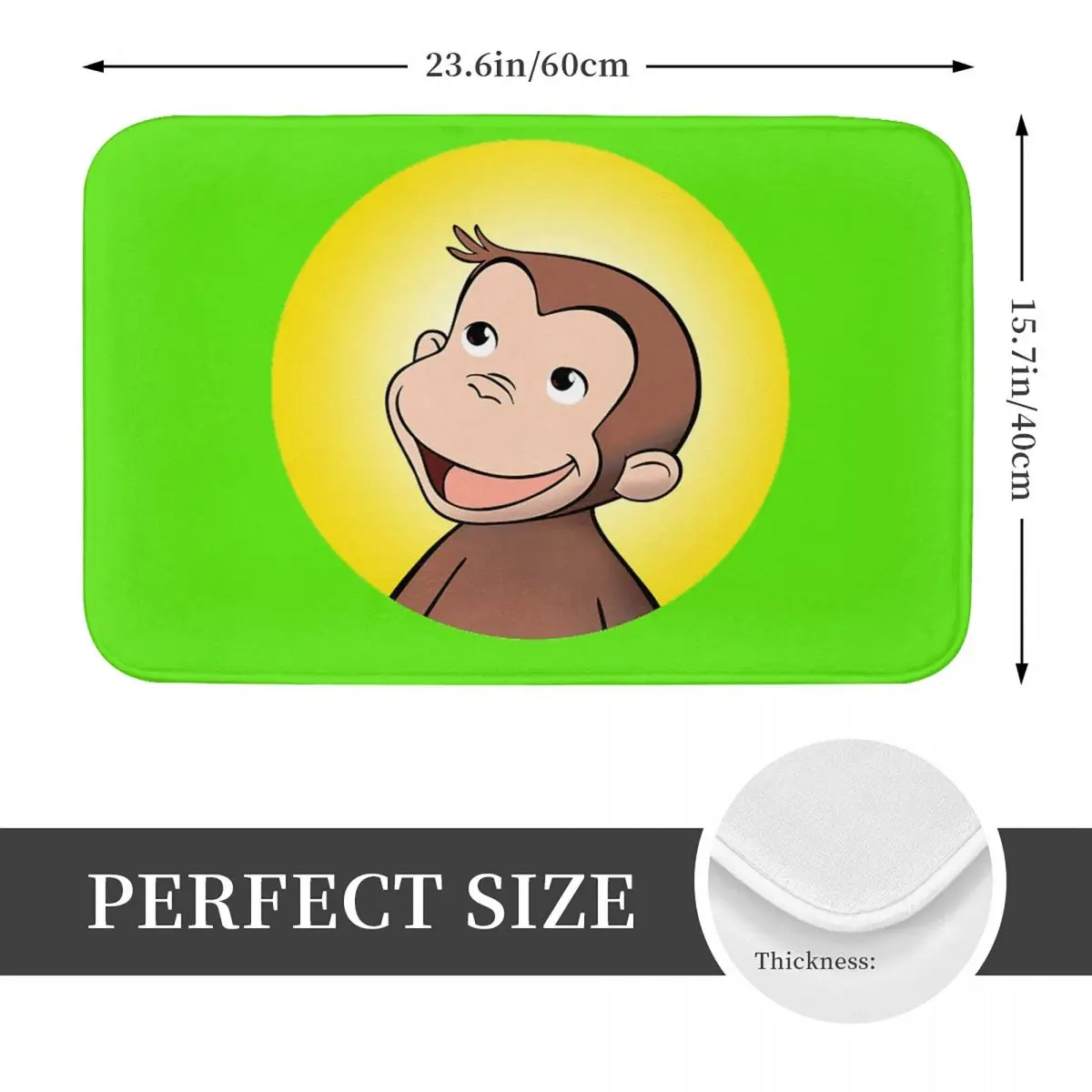 Curious George Doormat Kitchen Entrance Home Floor Mat Non-slip Carpet Rug for Living room Footpad Mats