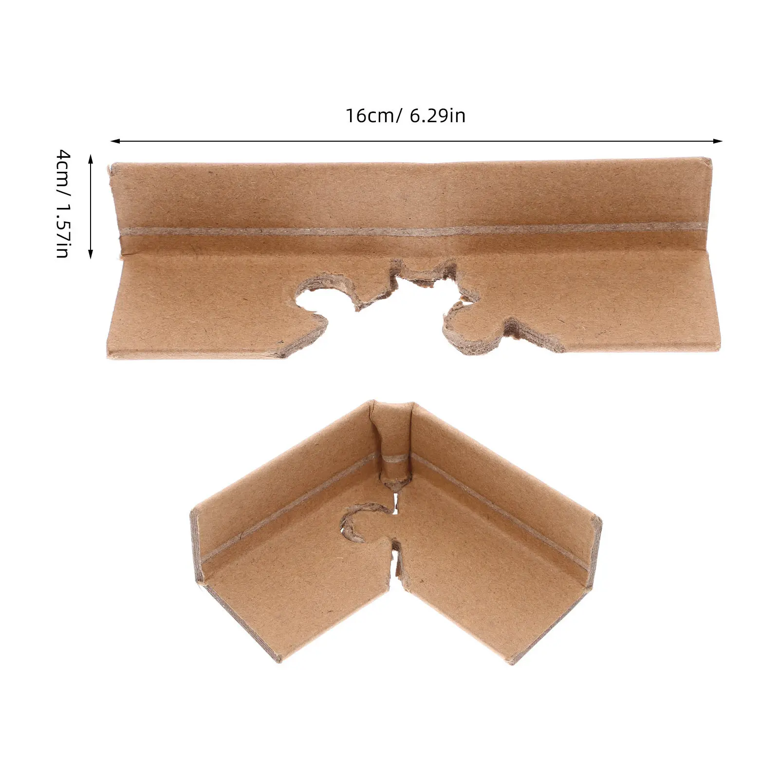 20Pcs Locking Paper Corner Guards Heavy Duty Three-Sided Edge Protectors for Shipping Boxes Cartons Furniture Panels Moving