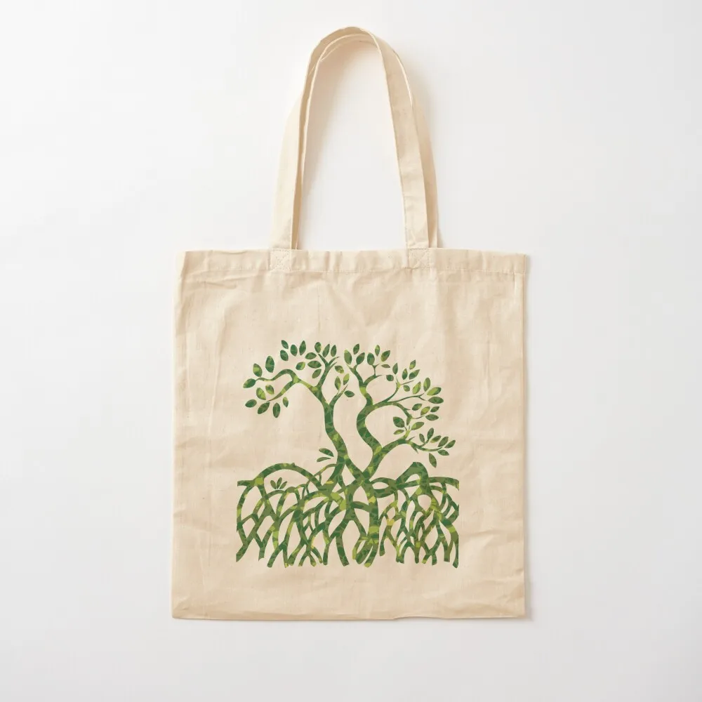 

Vector Mangrove Tree Silhouette - Green Tote Bag Canvas bag for women canvas university Canvas