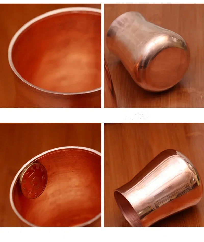 Brass Cup Pure Copper Beer Milk Mug Copper Chalice  Breakfast Cup Moscow Drinkware Tableware