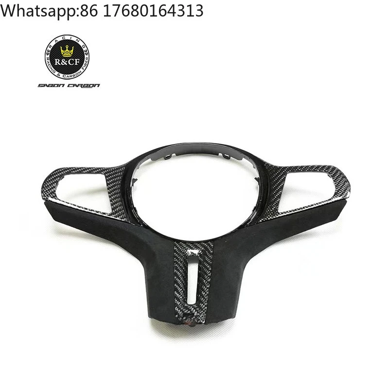 For Carbon Fiber Car Steering Wheel Cover Trim Fit for BMW F97 F98 X3M X4M 2020 2021