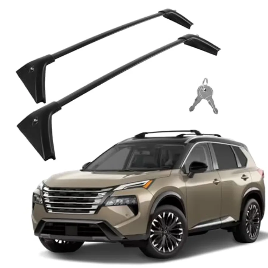 

Heavy Duty Roof Rack Cross Bars for 2021-2025 Rogue SV SL Platinum Lockable Aluminum 260LBS Load Ccity Rooftop Luggage Kayaks B