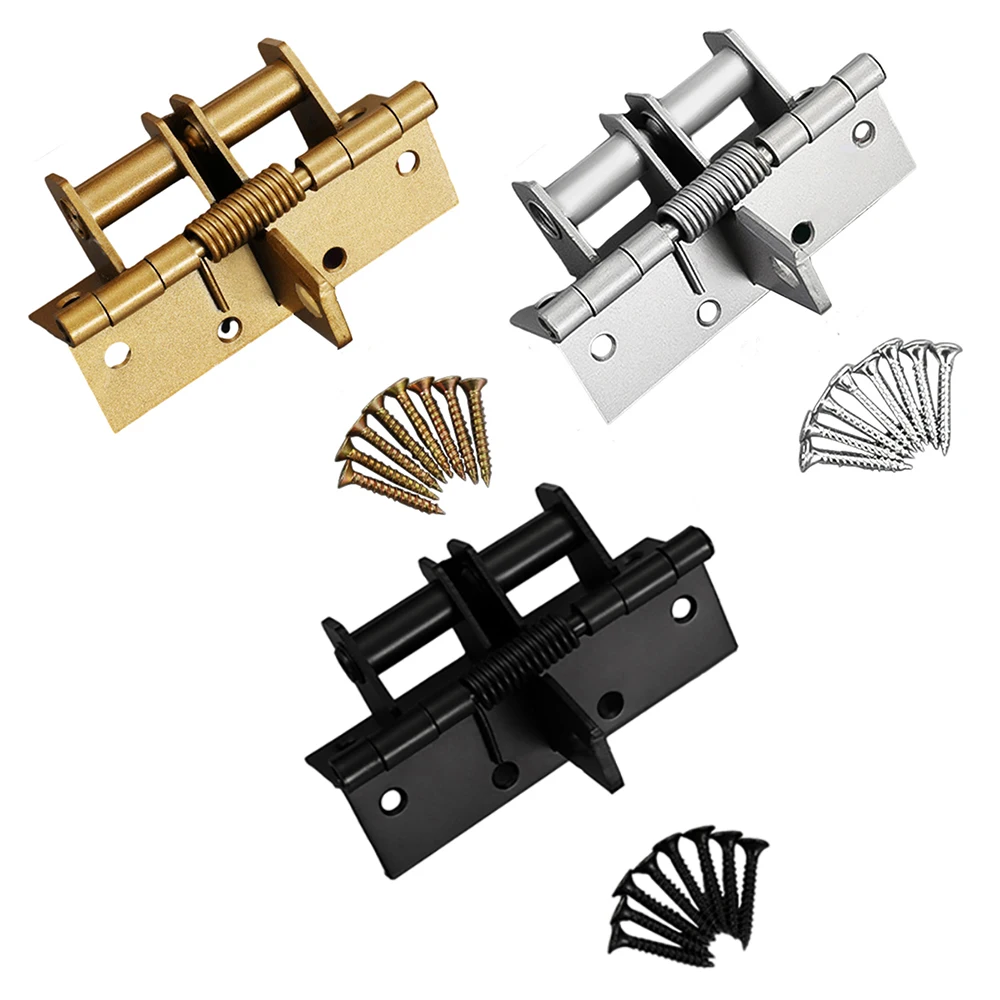 New Automatic Door Hinges with Screws,Residential Hinges for Doors Controls Multifunctional Adjustable Spring Positioning