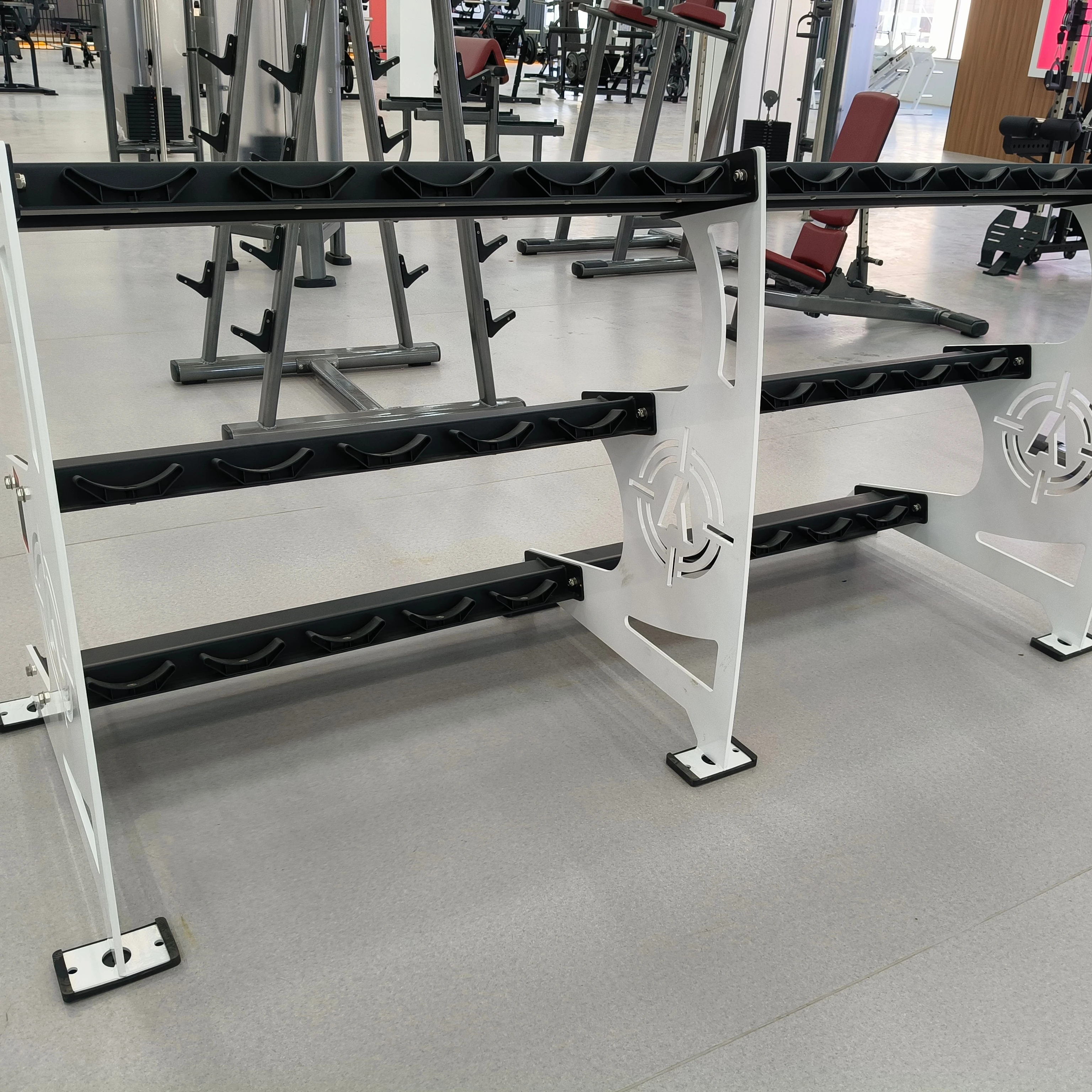 

Commercial Gym Durable Metal Weight Lifting Rack Safety First Dumbbell Fitness Bench & Rack