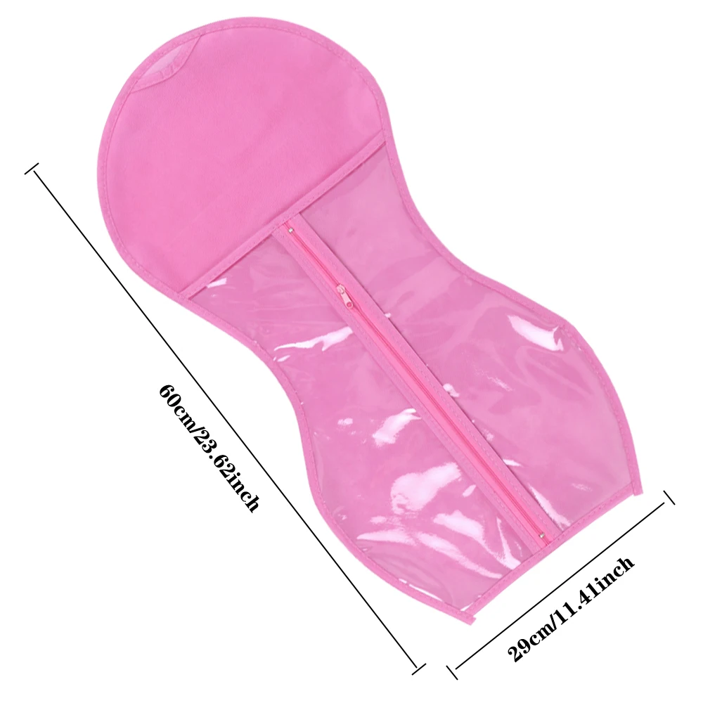 Wig Storage Bags With Hanger, 5Pcs Portable Wig Bag, Hair Extension Holder, Black Hair Extension Storage For Multiple Wigs