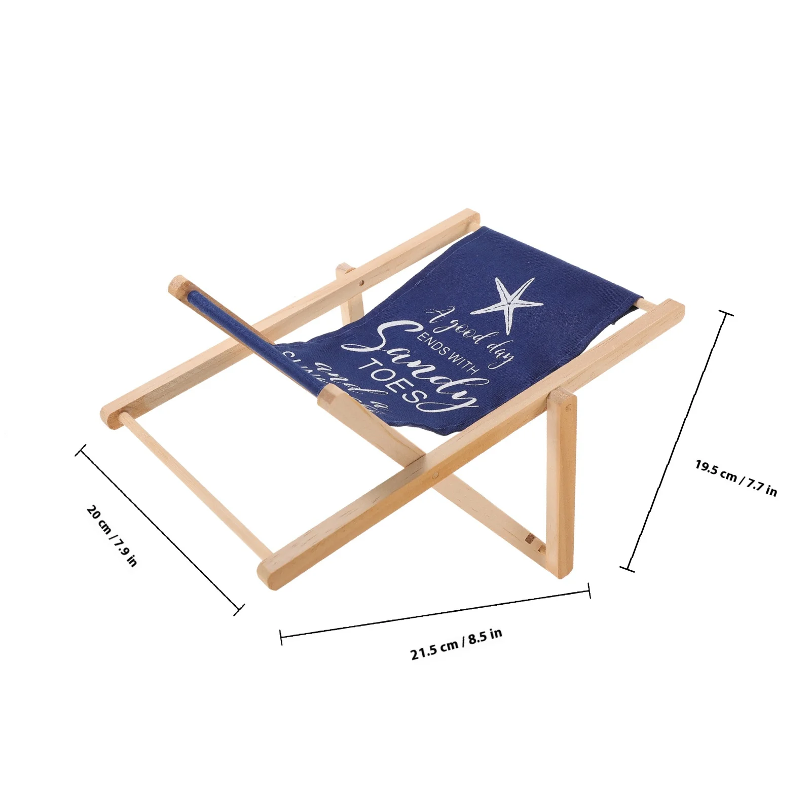 Elegant strandstoel decorstuk Premium hout en textiel bouwen multifunctionele decoratie voor woonkamer studeerkamer kantoortafel display