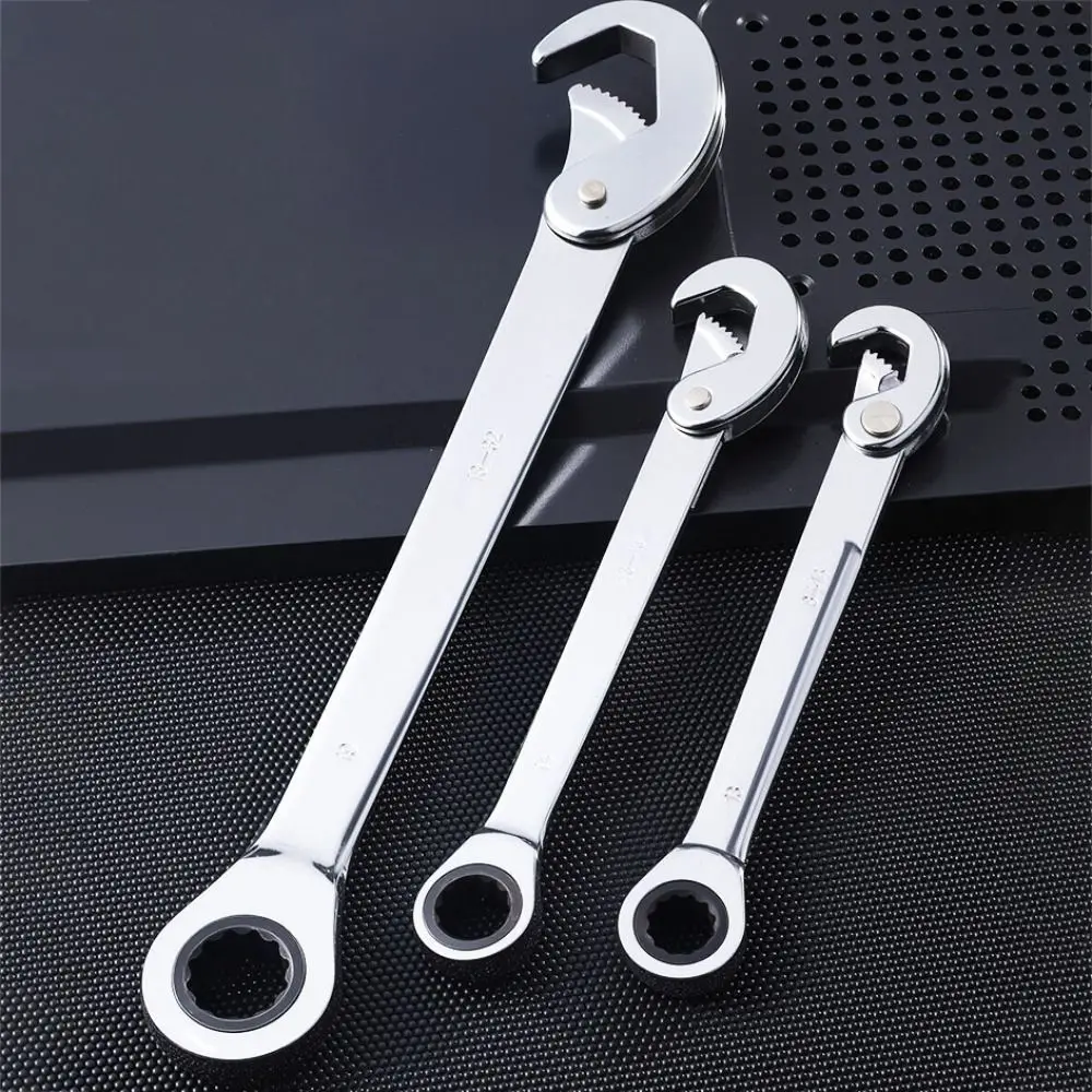 

Hardware 72-Tooth Ratchet Wrench Double Headed Labor Saving Open End Wrench Non-slip Large Opening Repair Tools Car
