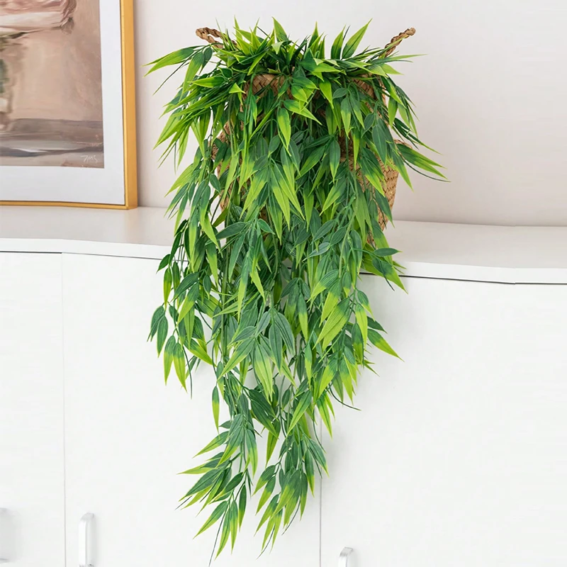 Artificial Ivy Hanging Vine Fake Bamboo Foliage Vines Greenery for Home Indoor Outdoor Garden Door Wall Wedding Party Decoration