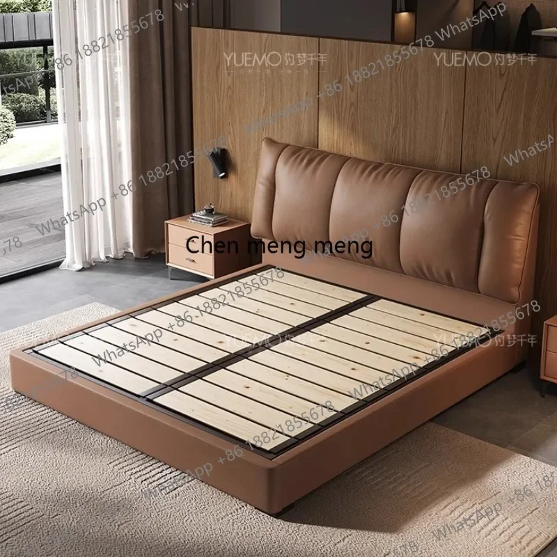 

F5822 Upholstered Frame Bed Queen Headboard Minimalist Storage Spac Bed Modern Luxury Sleeping Mobilier Maison Home Accessories