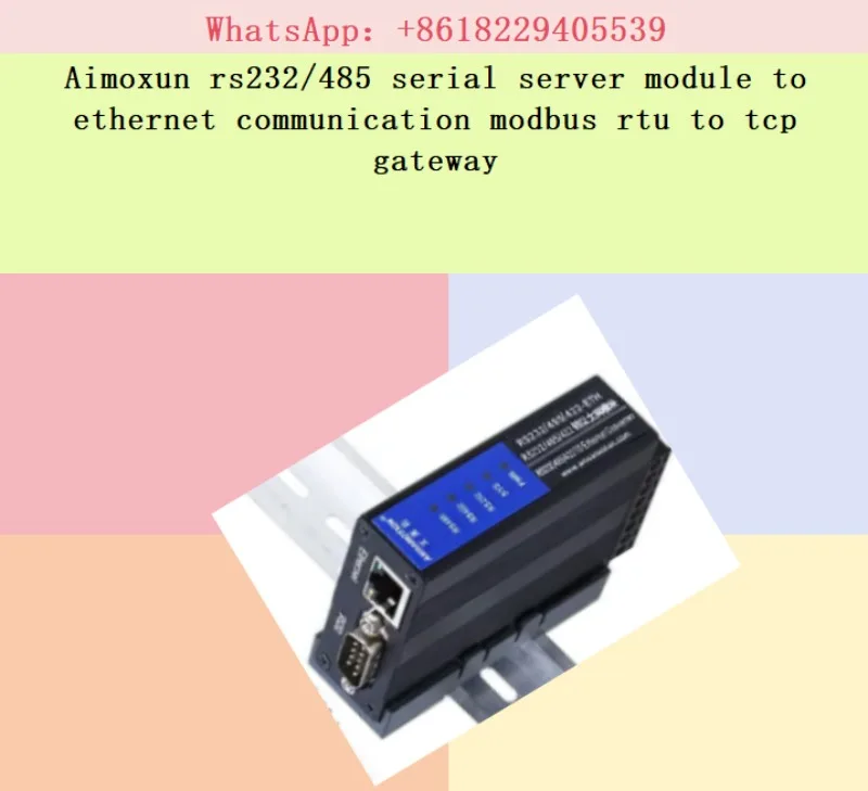 Aimoxun rs232/485 serial server module to ethernet communication modbus rtu to tcp gateway