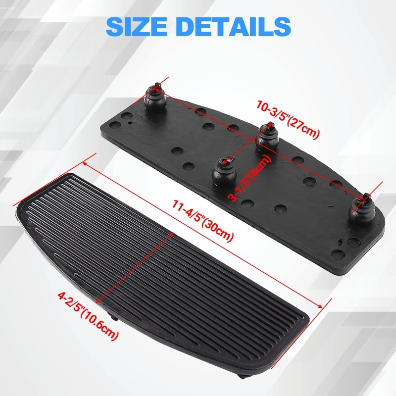 1Pair Motorcycle Rubber Foot Pedal Non-Slip Front Rider Insert Floorboards Lever Extension Pedal Step Foot Peg Boards For Harley