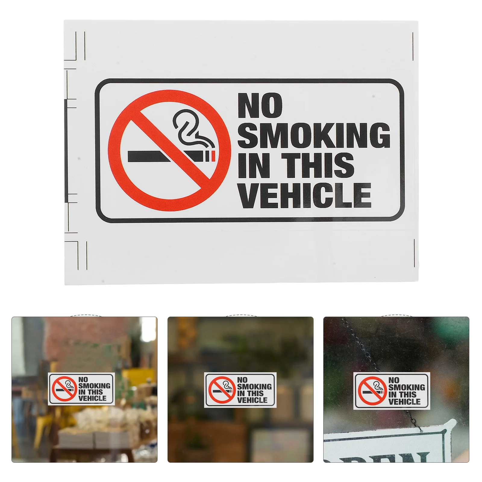 10pcs Stickers For Vehicles Sign Self-Adhesive Decal Symbol Sticker Car No Smoking Decals Vehicle Stickers