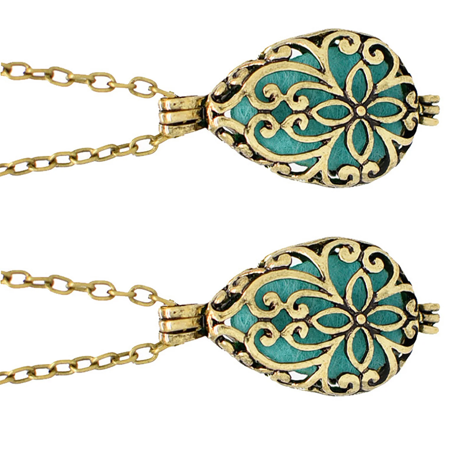 

2pcs Essential Oil Necklaces For Women Vintage Aromatherapy Pendant Diffuser Jewelry Sweater Necklace Clothing Decor Gift